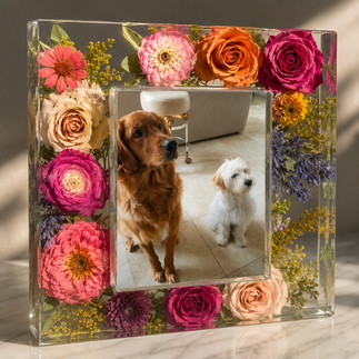 Heirloom Bloom 3D Resin Photo Frame — 10" × 12"
