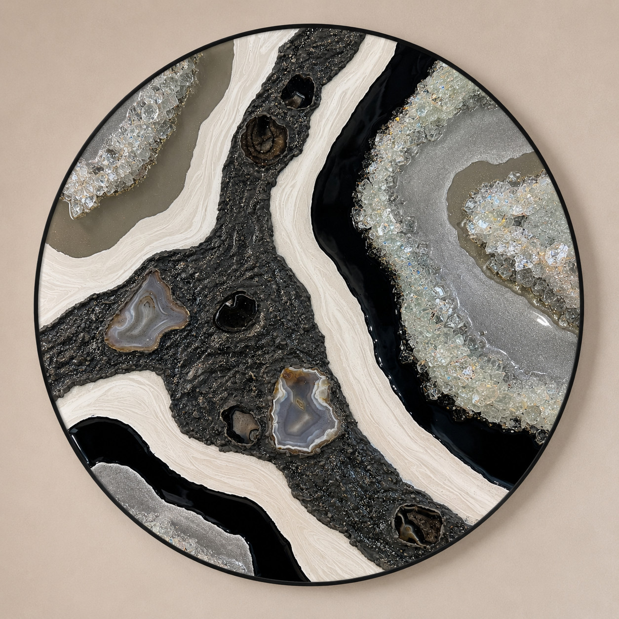Circular Geode Wall Art Kit 16"