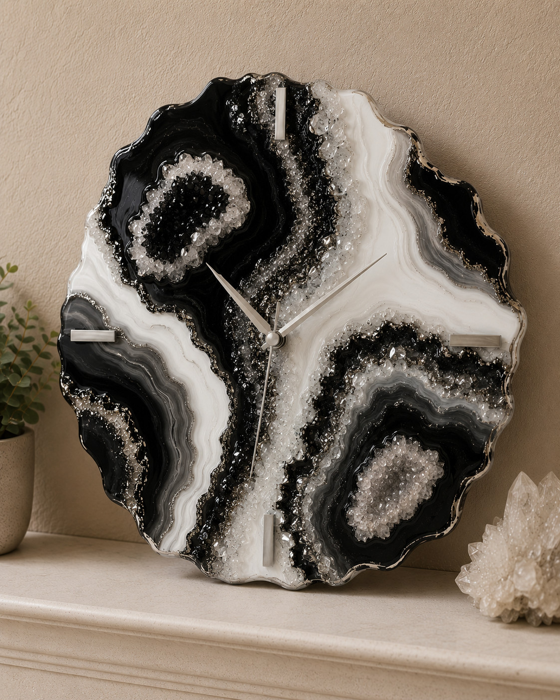 Geode Shaped Clock Kit 14"