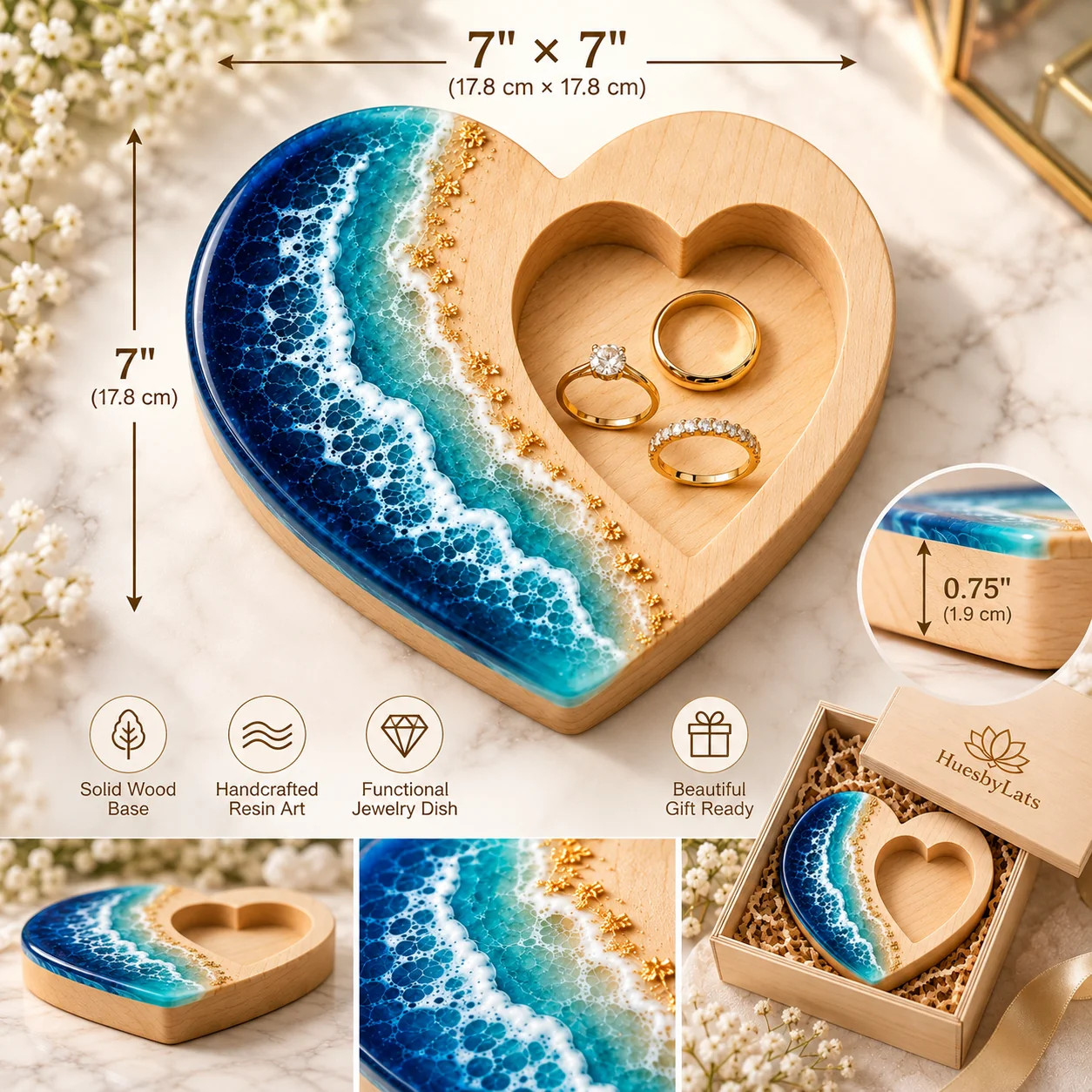 Ocean Heart Keepsake Tray