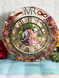 Personalised Real Flowers Preserved Wall Clock