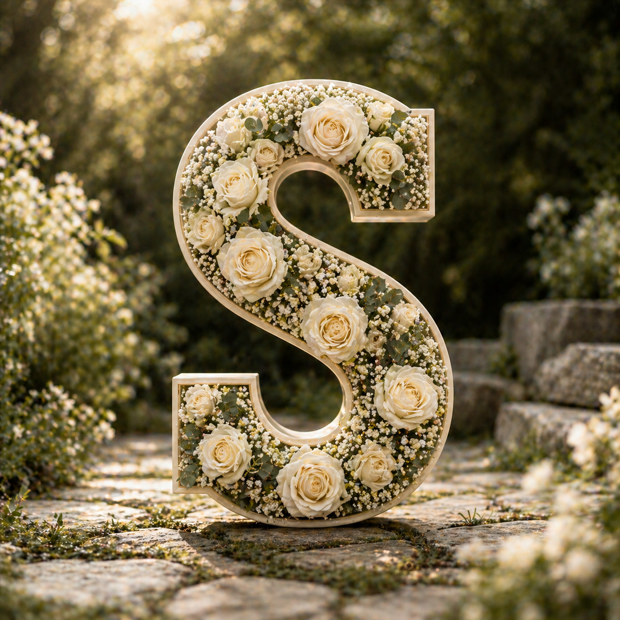 7" x 7" - 3D Floral Letters Collection