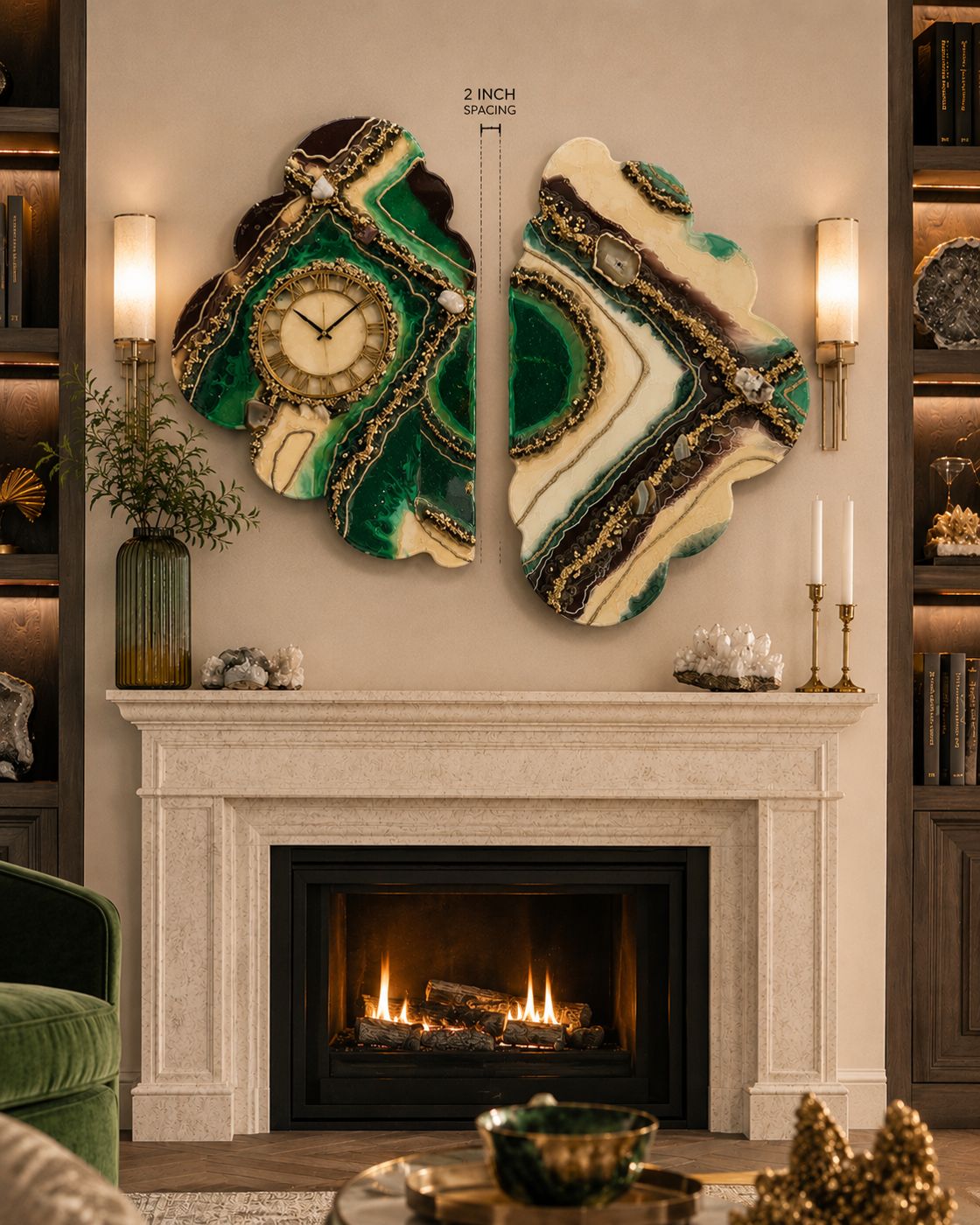 Signature Split Geode Clock
