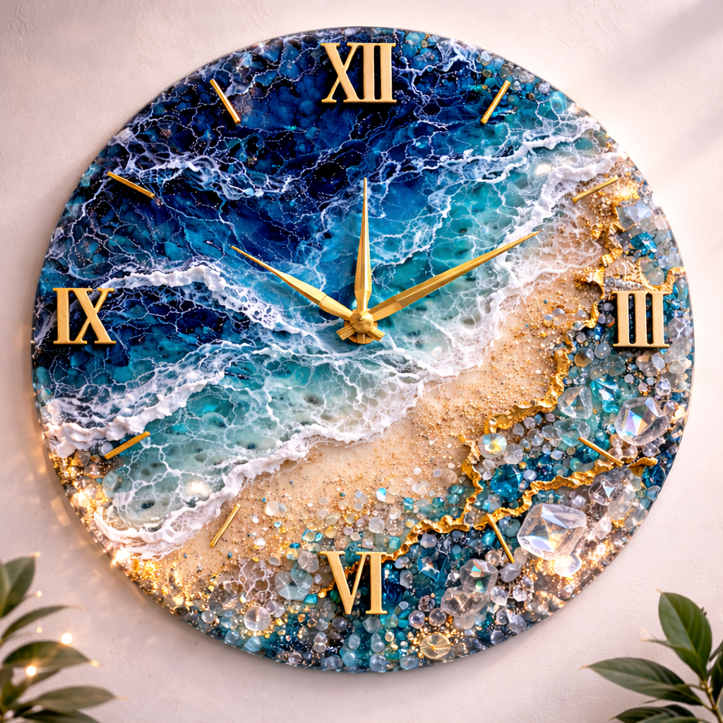 Nature-Inspired Resin Clocks